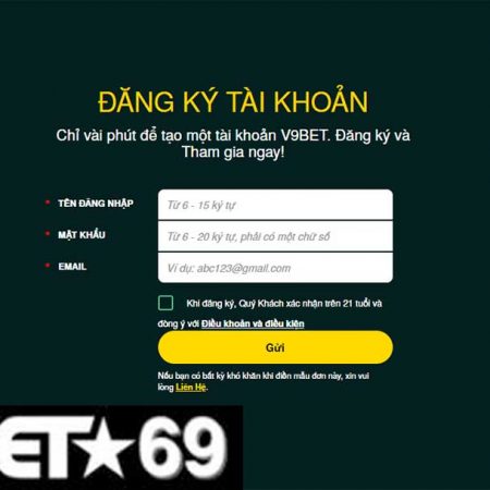 Hướng dẫn đăng ký tài khoản tại nhà cái v9bet