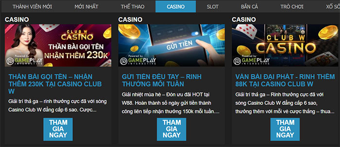 Casino trực tuyến W88